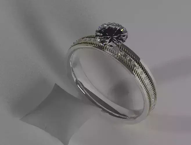 A Diamond ring white gold 