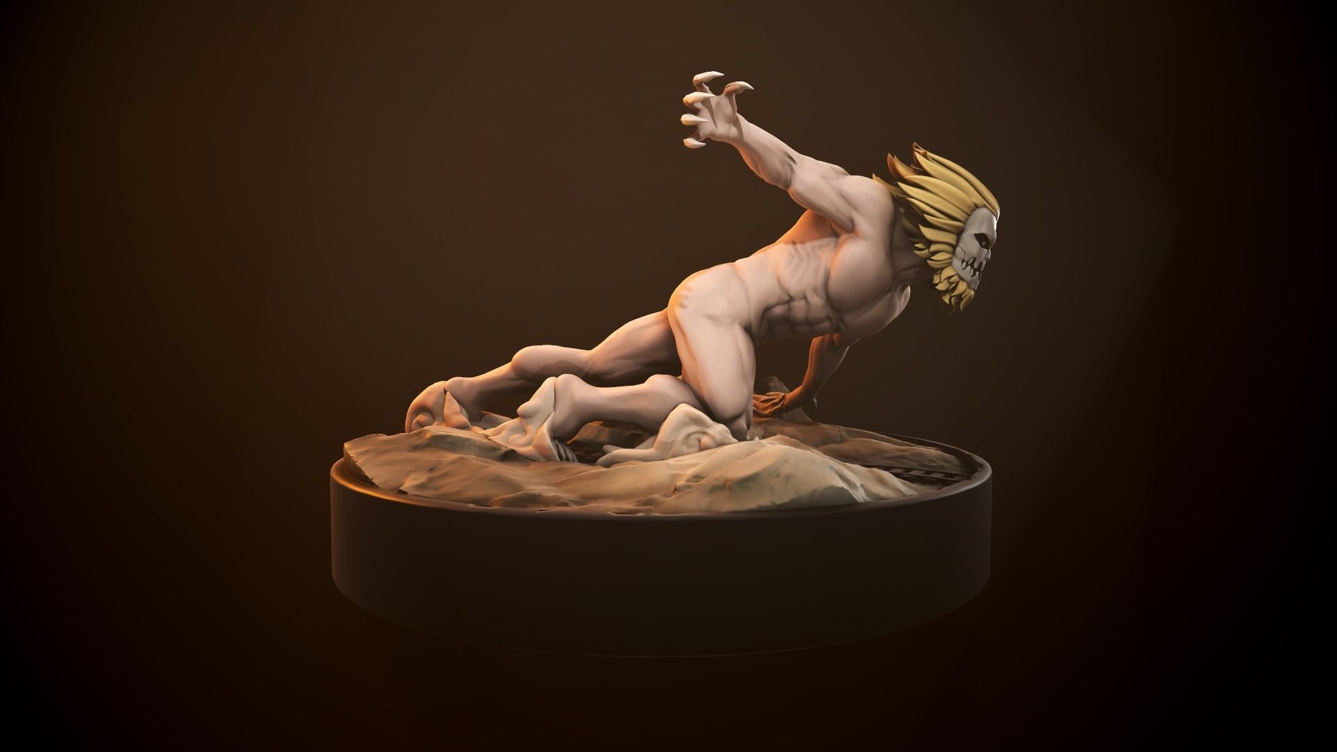 Attack On Titans - Jaw Figurine 3D print model_6