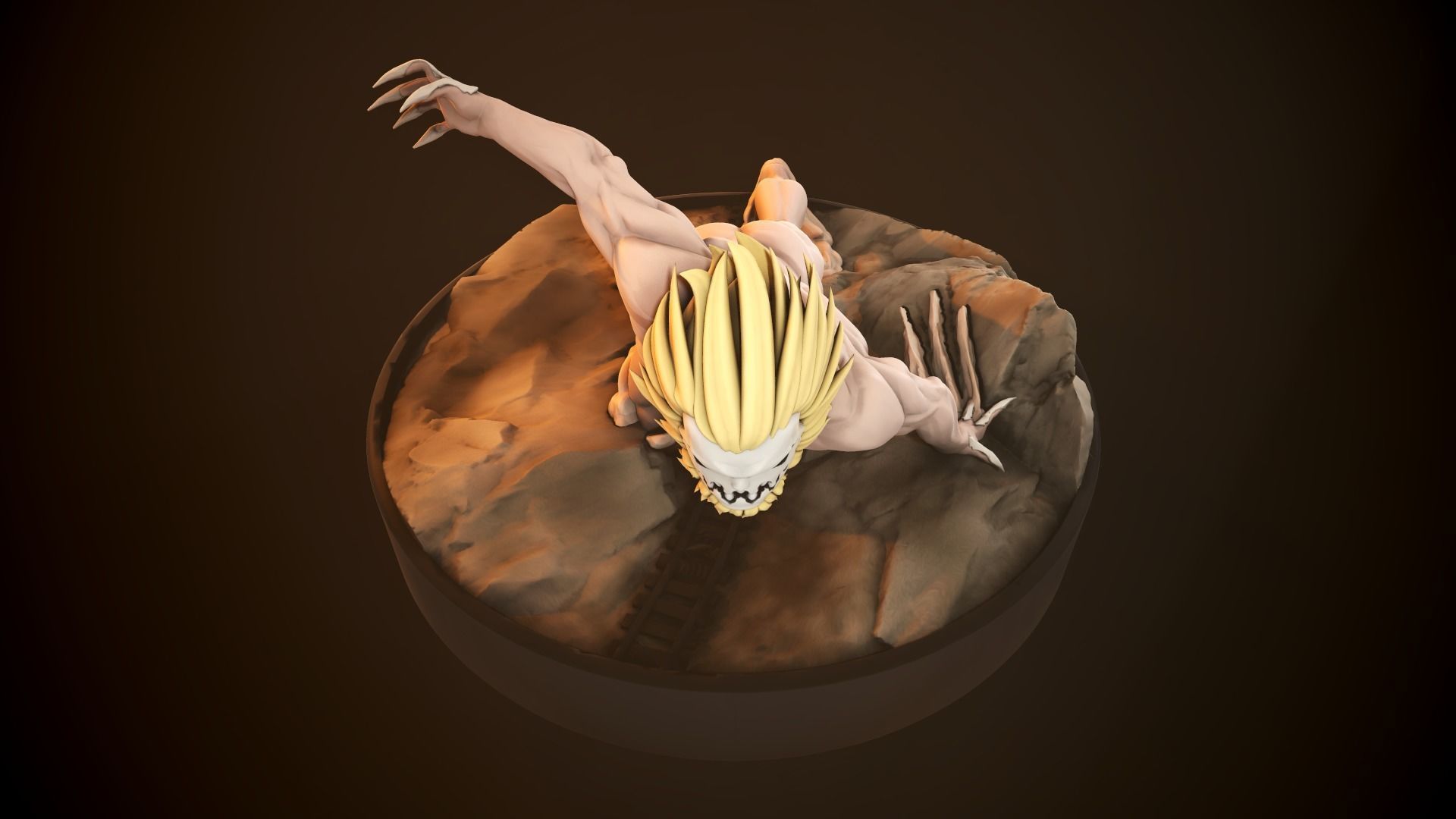 Attack On Titans - Jaw Figurine 3D print model_10