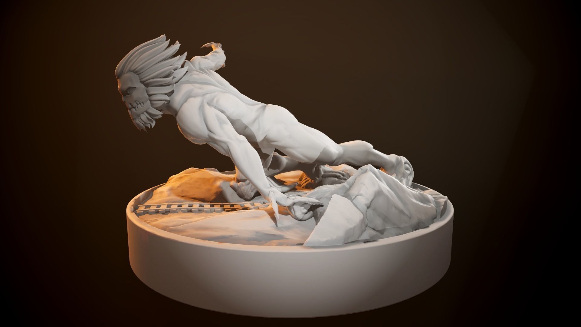 Attack On Titans - Jaw Figurine 3D print model_17