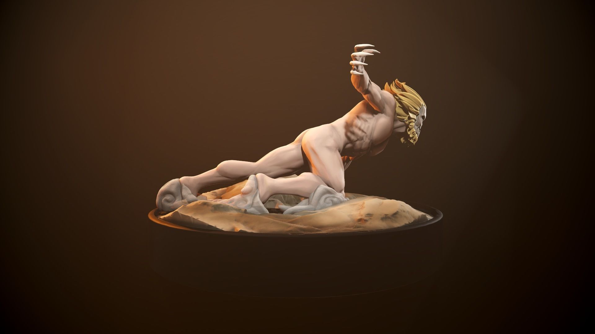 Attack On Titans - Jaw Figurine 3D print model_5