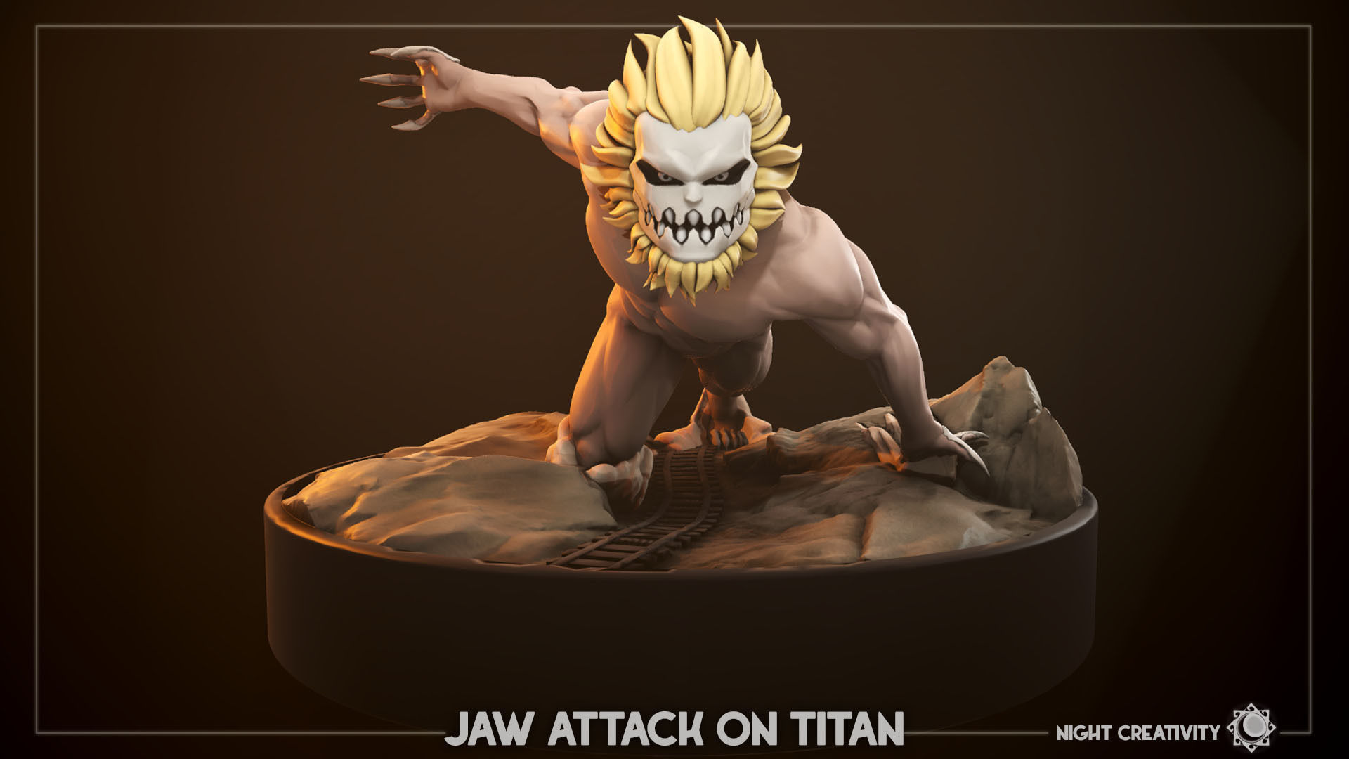Attack On Titans - Jaw Figurine 3D print model_4