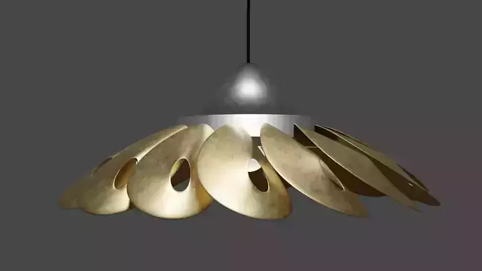 Brass Floral Pendant Lamp