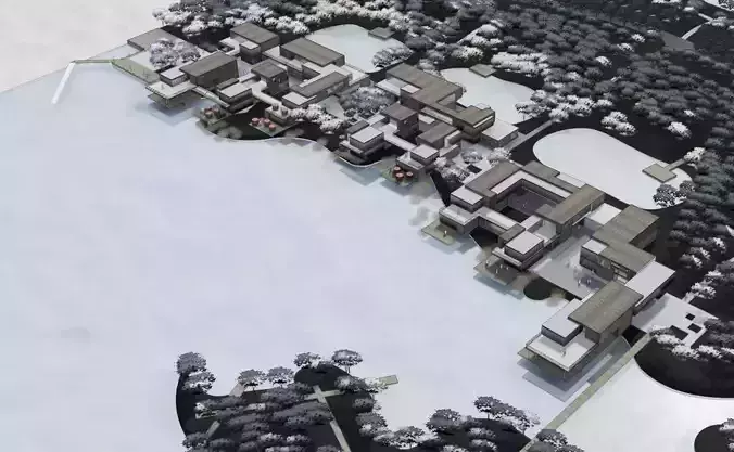 Waterfront Commercial Complex 3D model