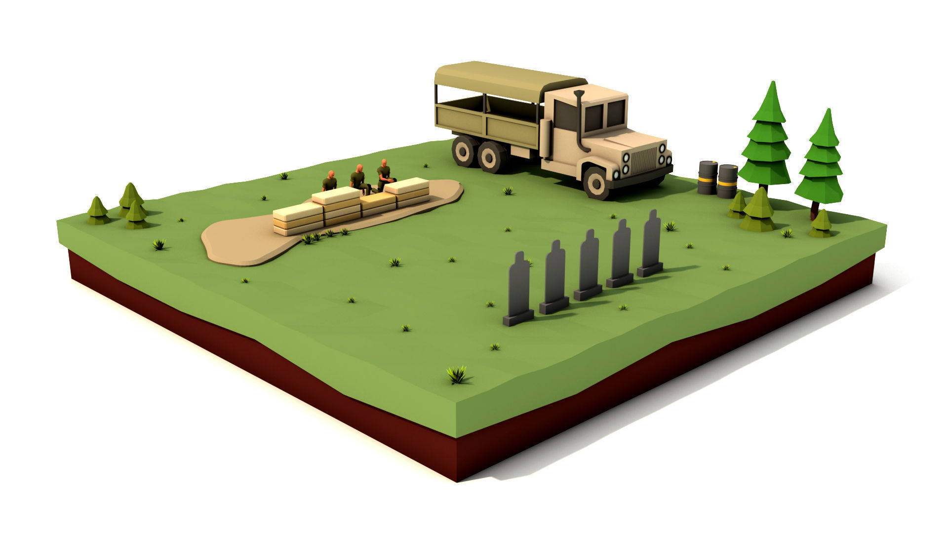 Polygon Military Combo Pack Low-poly 3D model_2