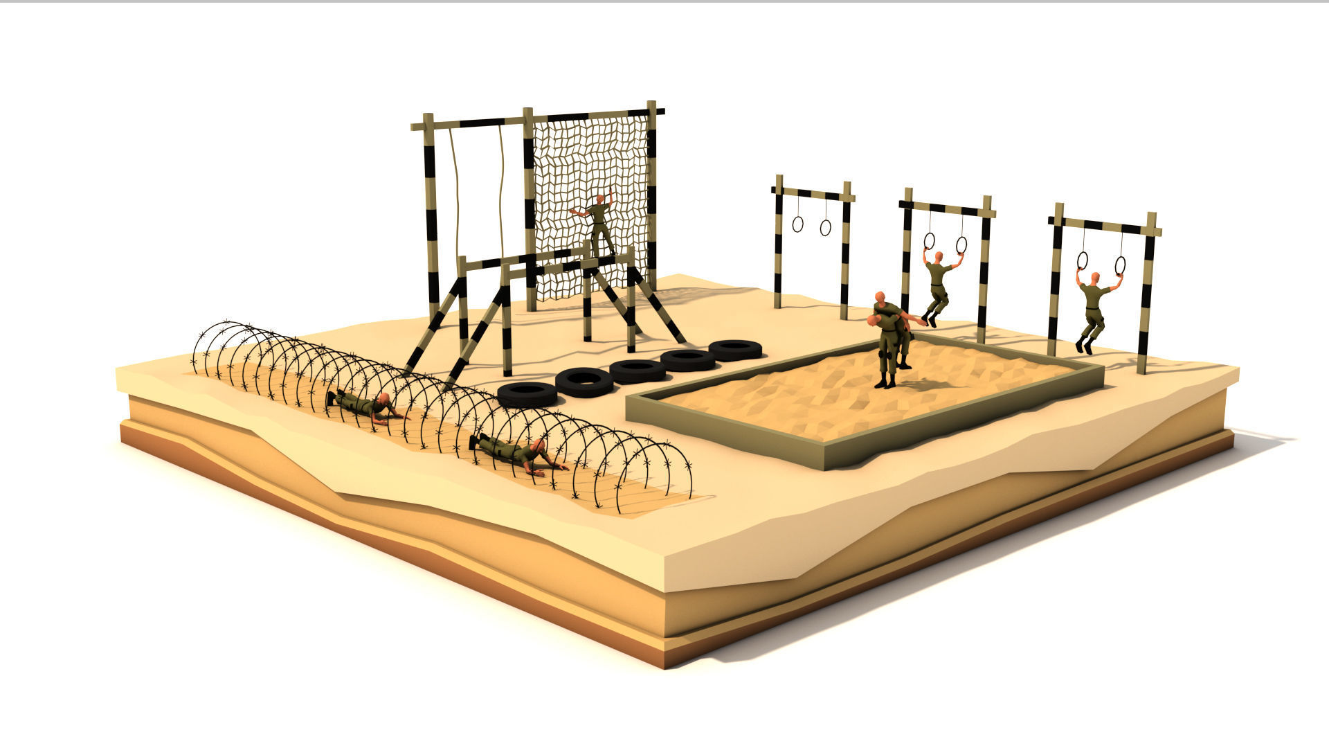 Polygon Military Combo Pack Low-poly 3D model_4