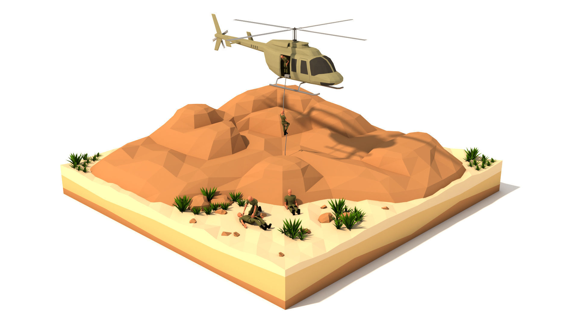 Polygon Military Combo Pack Low-poly 3D model_3