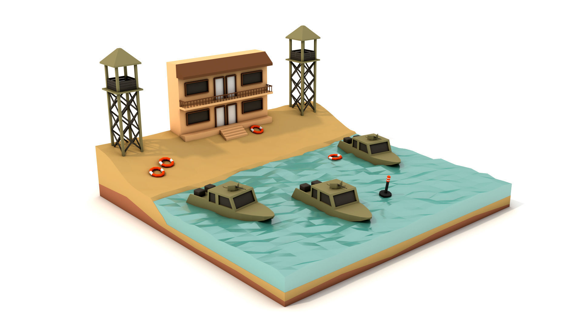 Polygon Military Combo Pack Low-poly 3D model_13