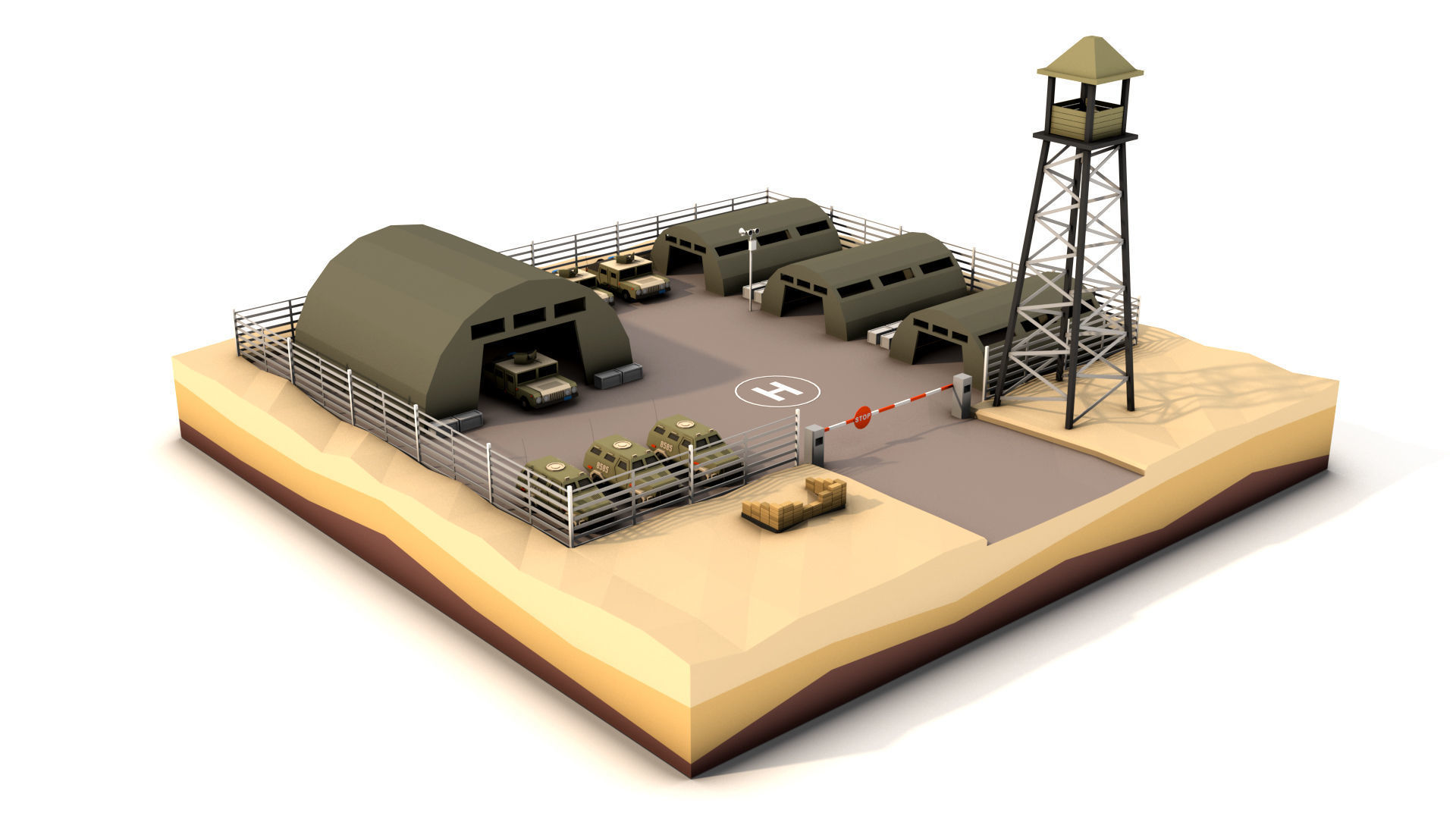 Polygon Military Combo Pack Low-poly 3D model_11