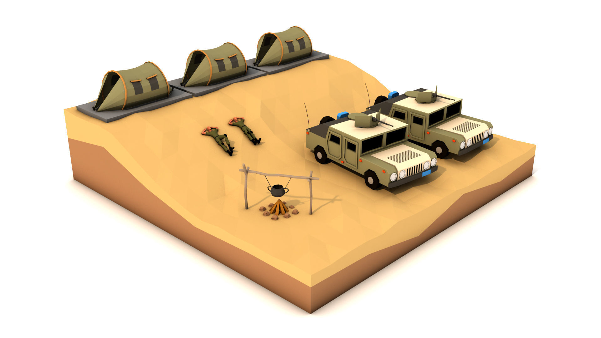 Polygon Military Combo Pack Low-poly 3D model_10