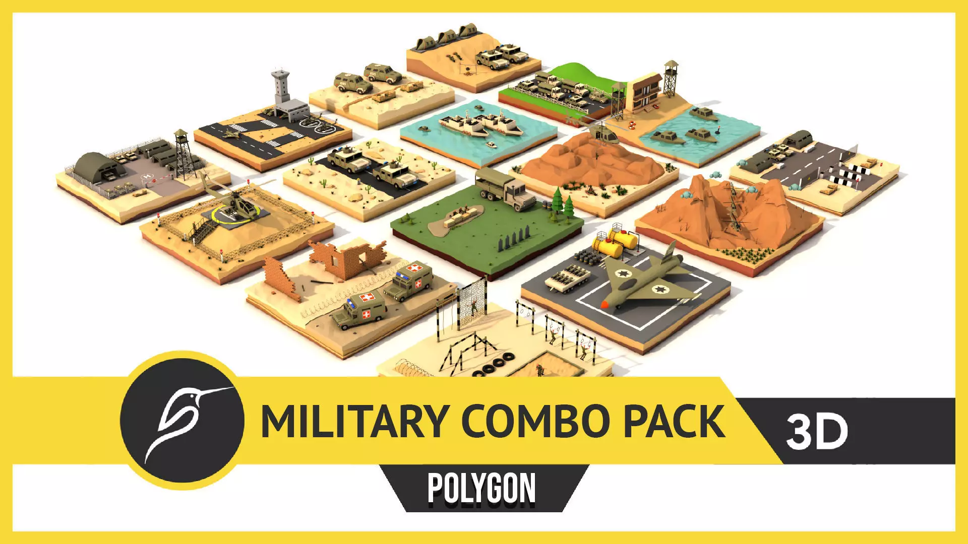 Polygon Military Combo Pack Low-poly 3D model_0