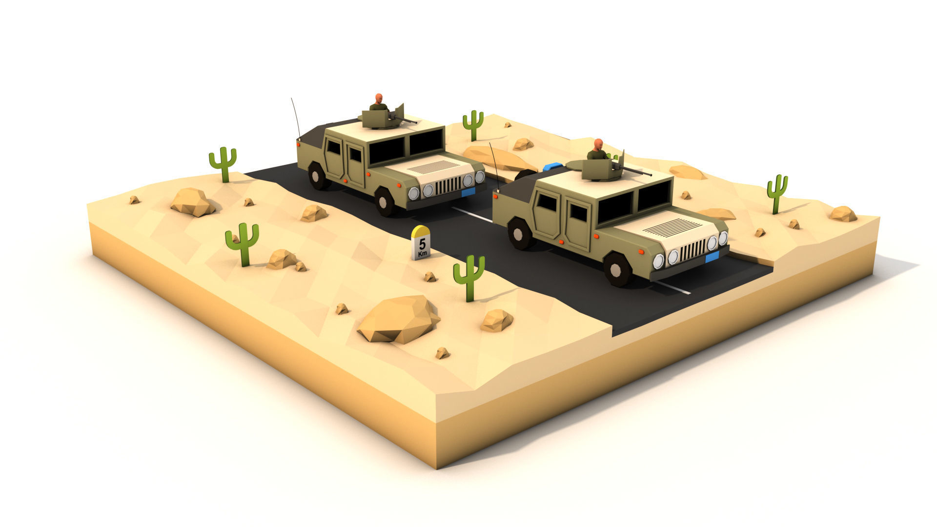 Polygon Military Combo Pack Low-poly 3D model_1