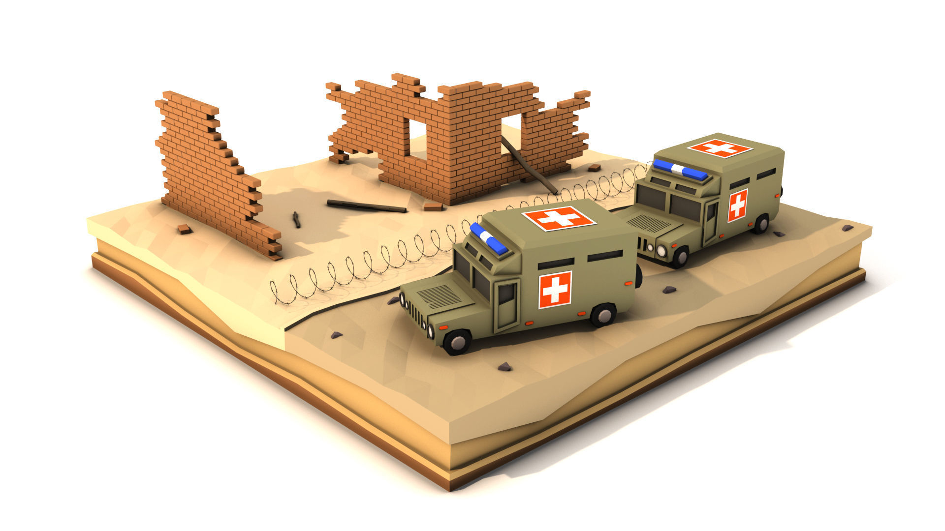 Polygon Military Combo Pack Low-poly 3D model_16