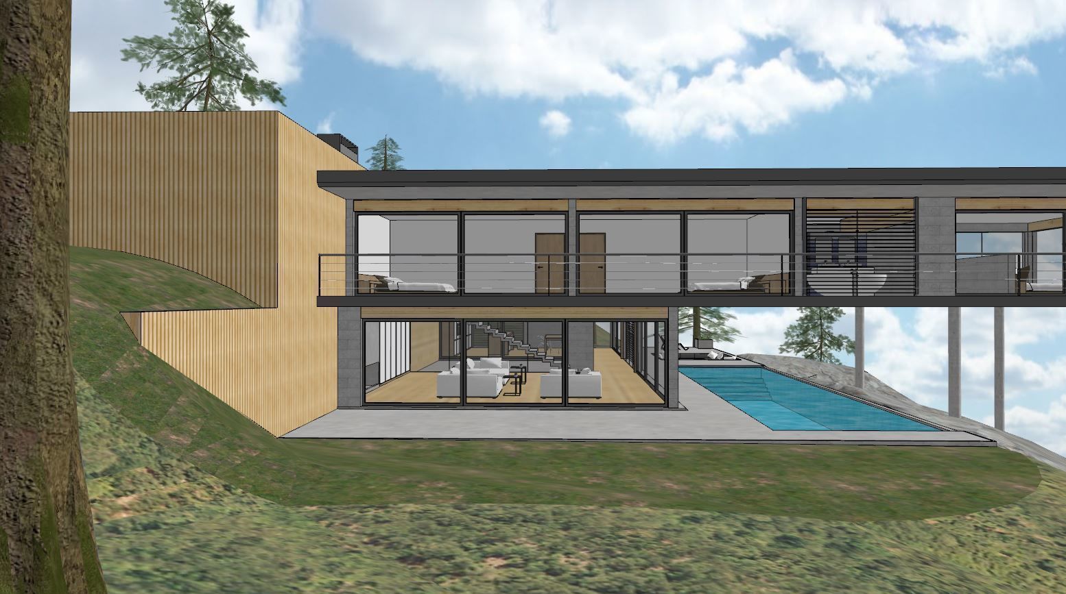 Mountain Villa Sketchup 3D model_15