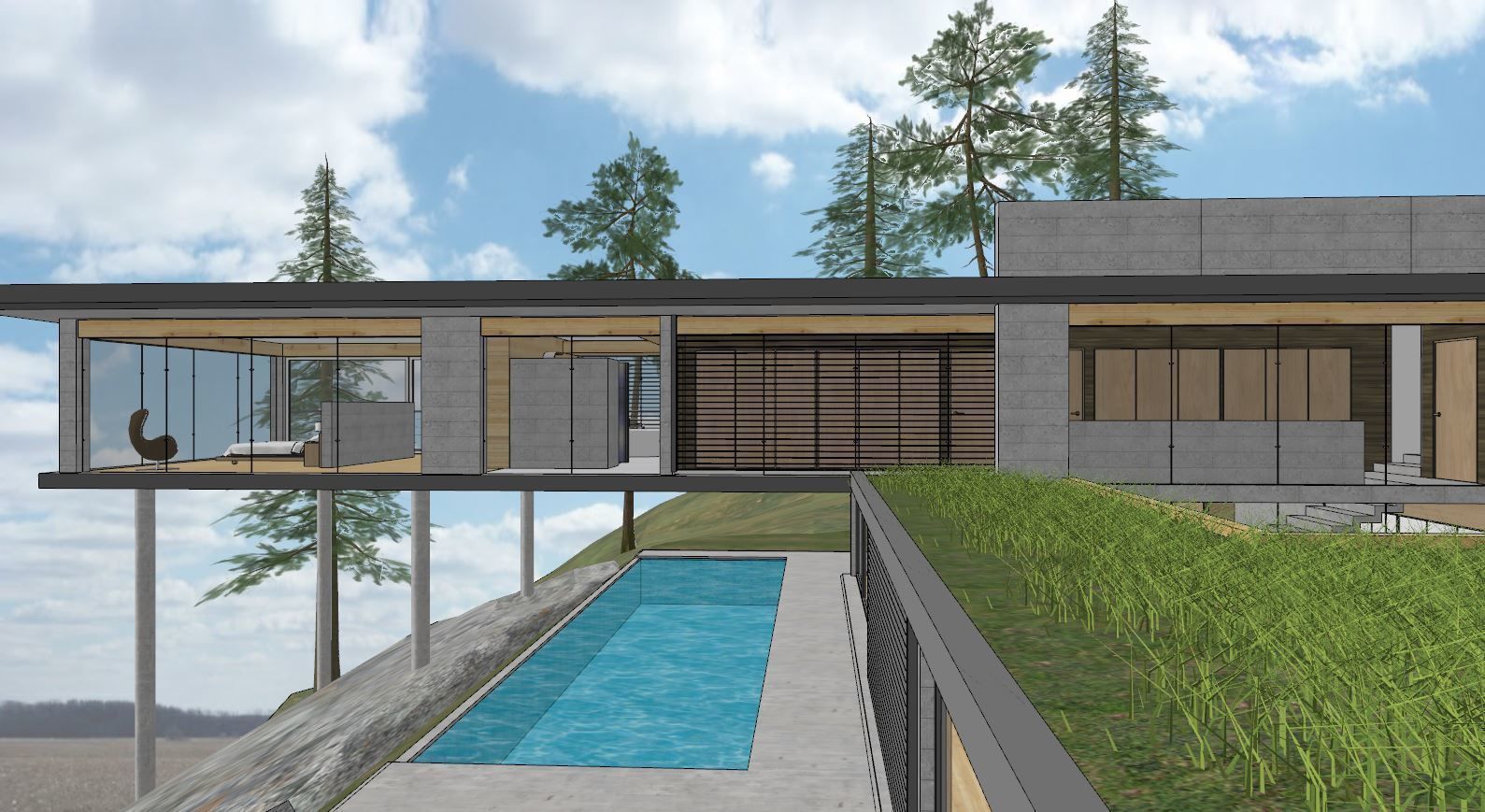 Mountain Villa Sketchup 3D model_67