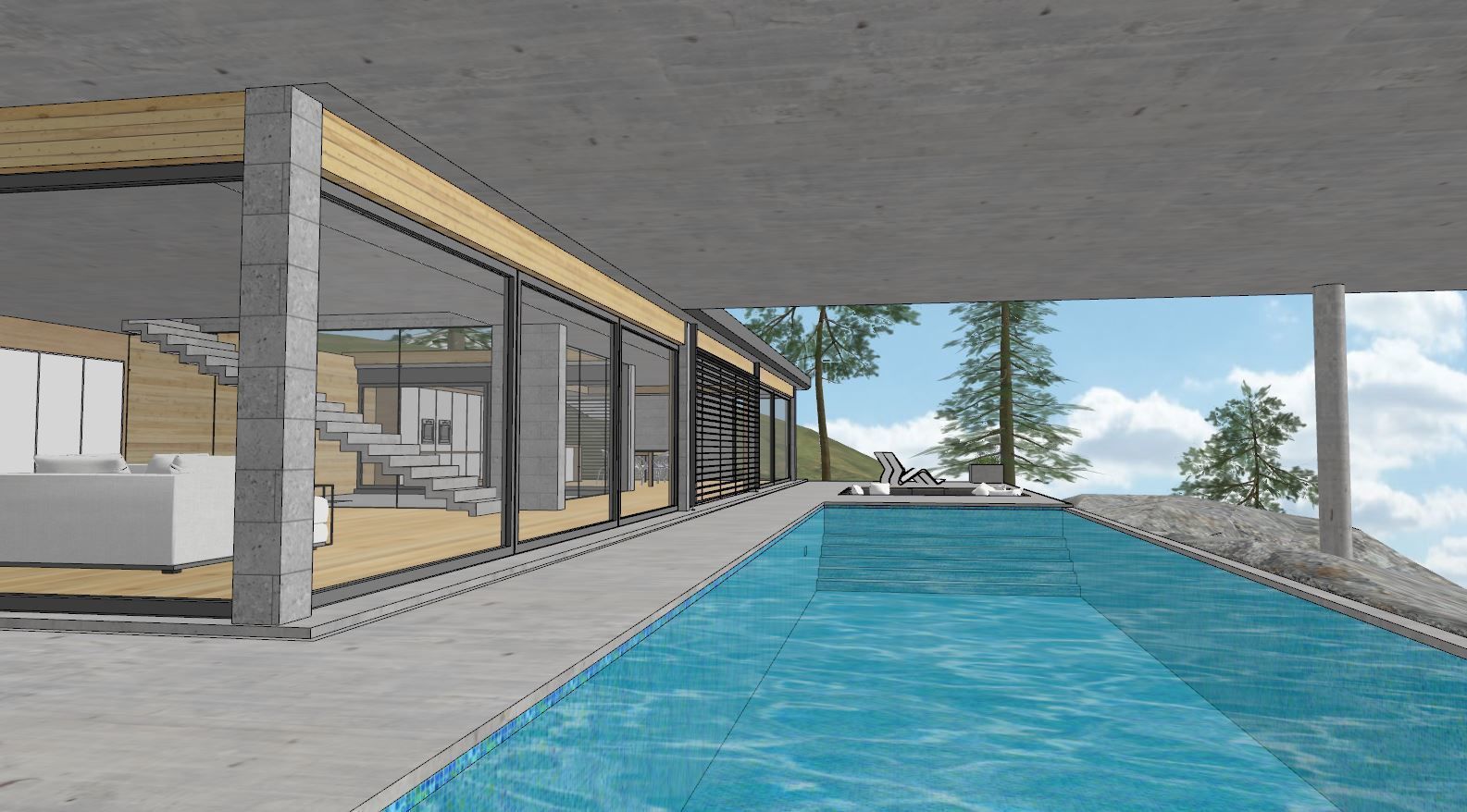 Mountain Villa Sketchup 3D model_40