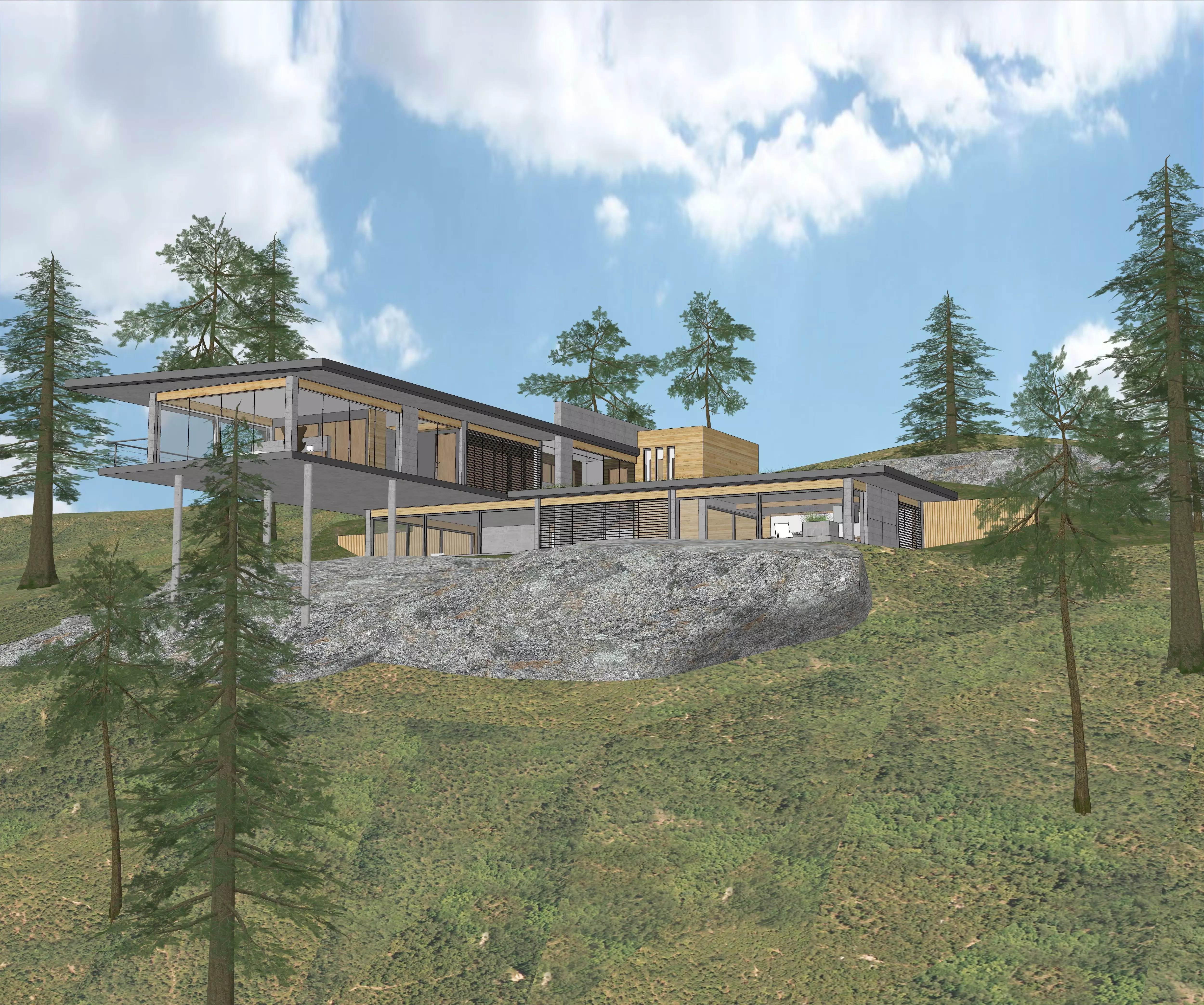Mountain Villa Sketchup 3D model_0