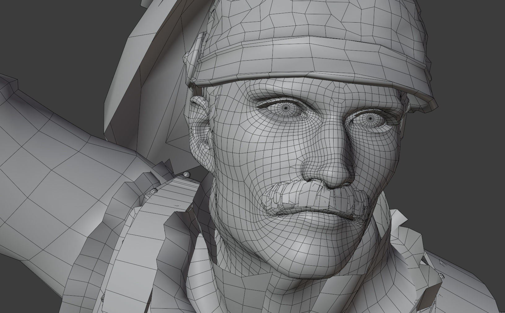 Napoleonic Cuirassier Low-poly 3D model_6