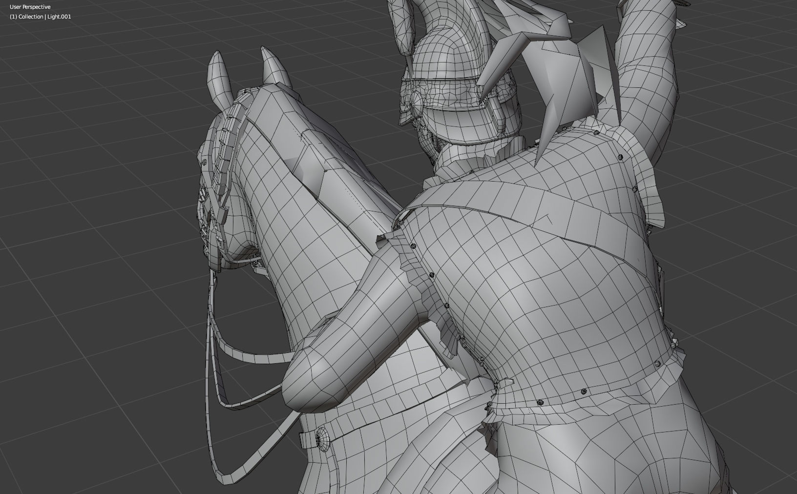 Napoleonic Cuirassier Low-poly 3D model_7