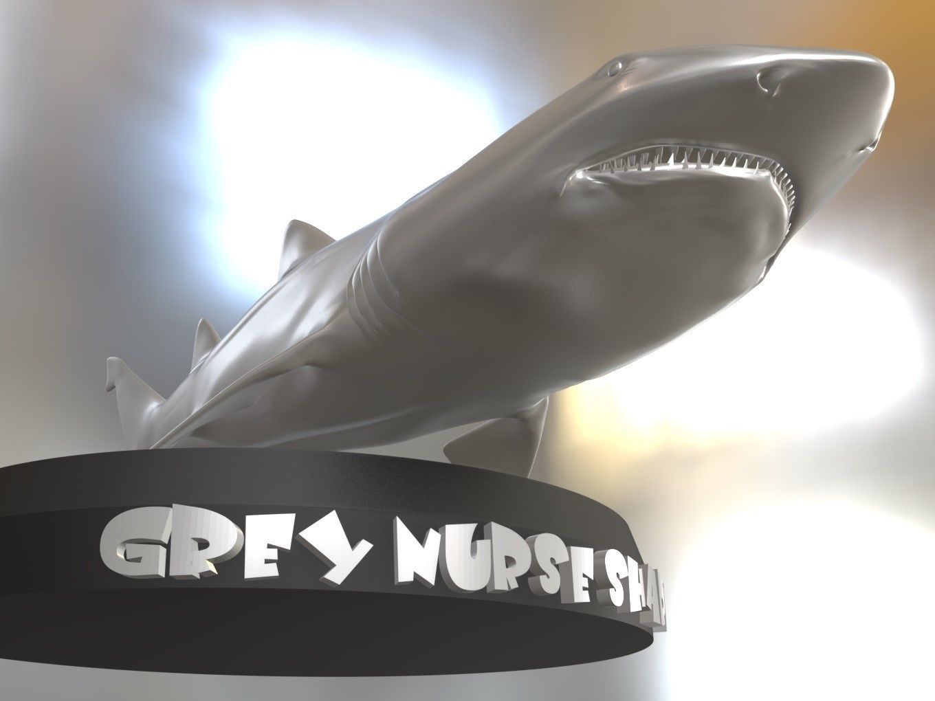 Grey Nurse Shark Printable 3D print model_6