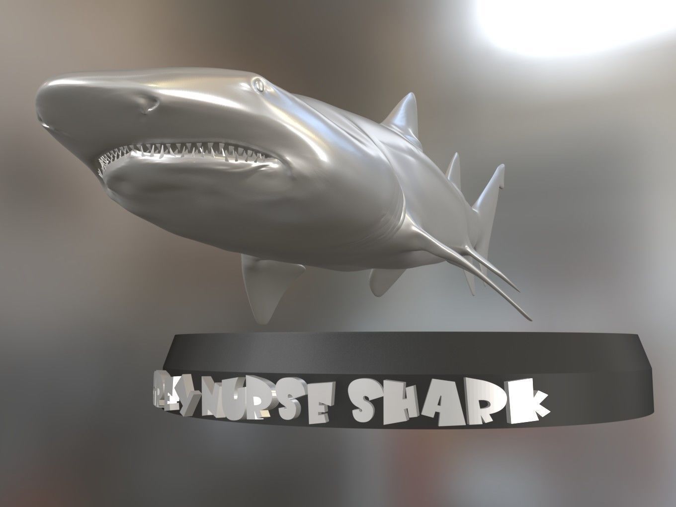 Grey Nurse Shark Printable 3D print model_8