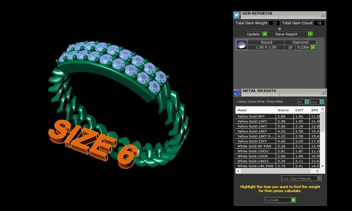 ID DIAMOND BAR CUBAN LINK CHAIN RING MIX SIZES 4 5 6 7 8 9 10 3D print model_14