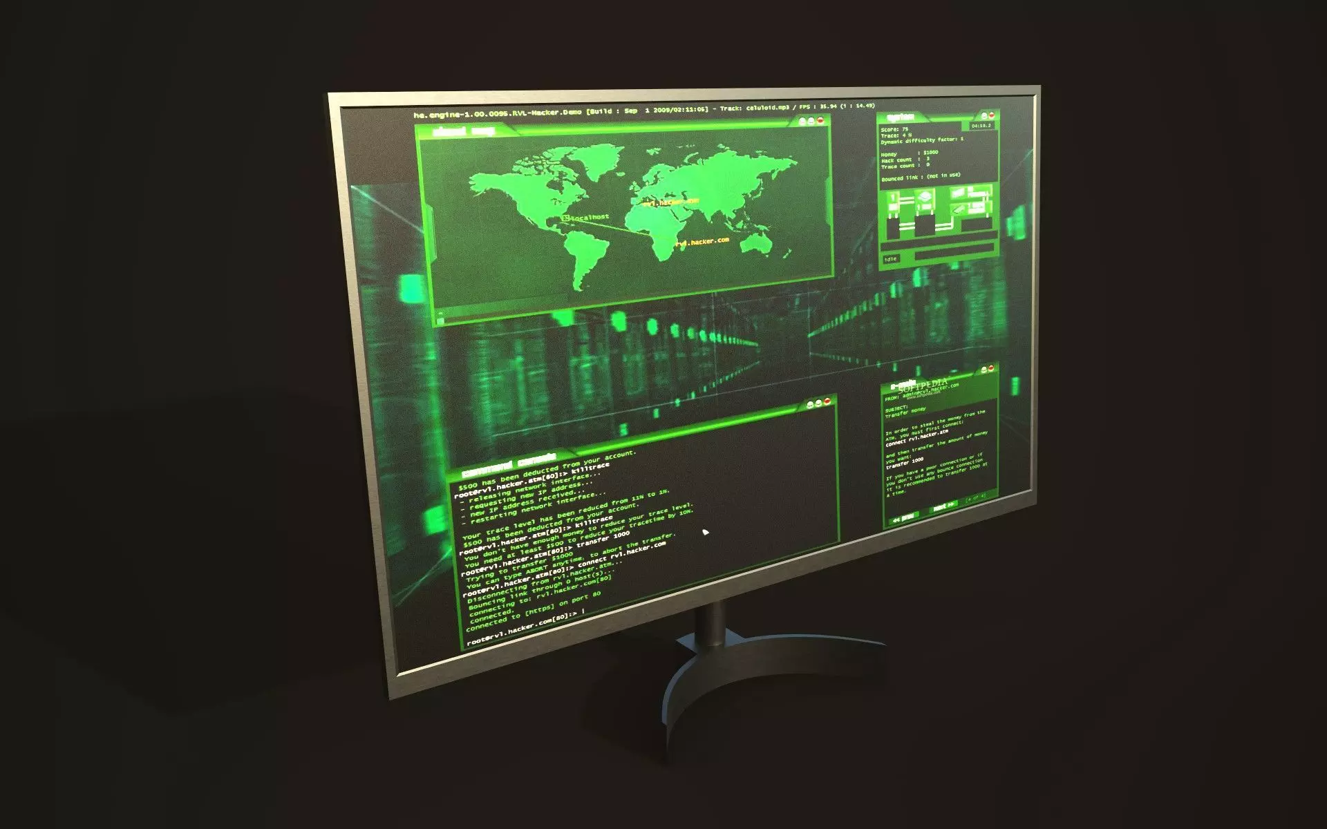 Monitor screen Low-poly 3D model
