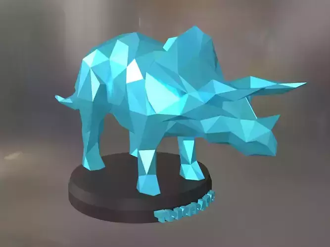 Poly Triceratop 3D print model