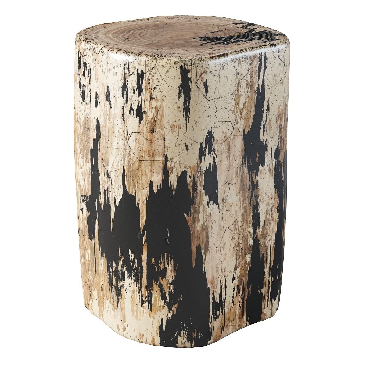 Petrified Log Stool 2nd 3D model_1