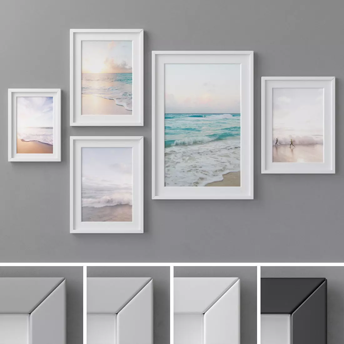 Photo Frames Set  23 3D model_0