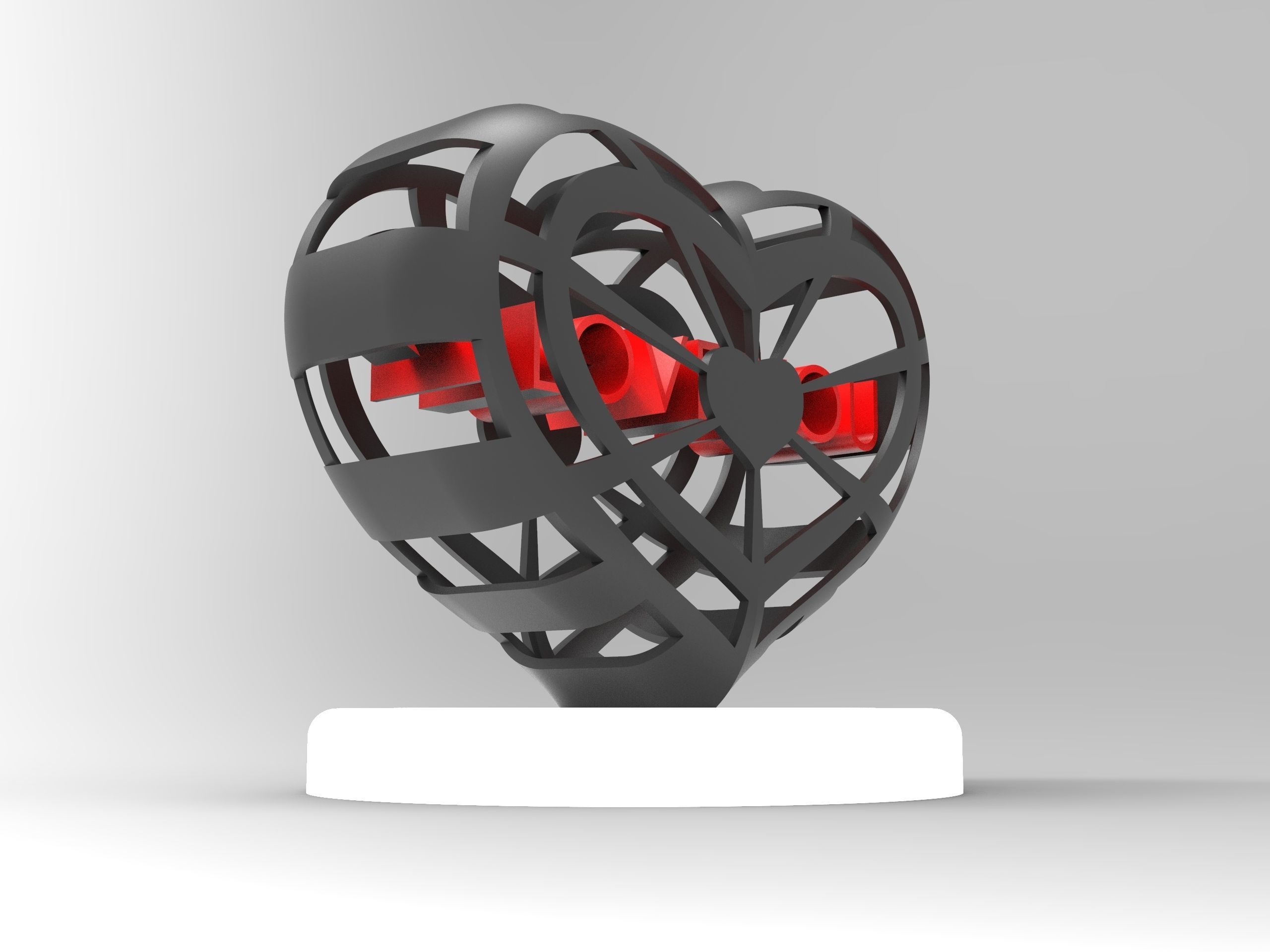 Valentine gift for lovers I LOVE YOU design 1 3D print model_1