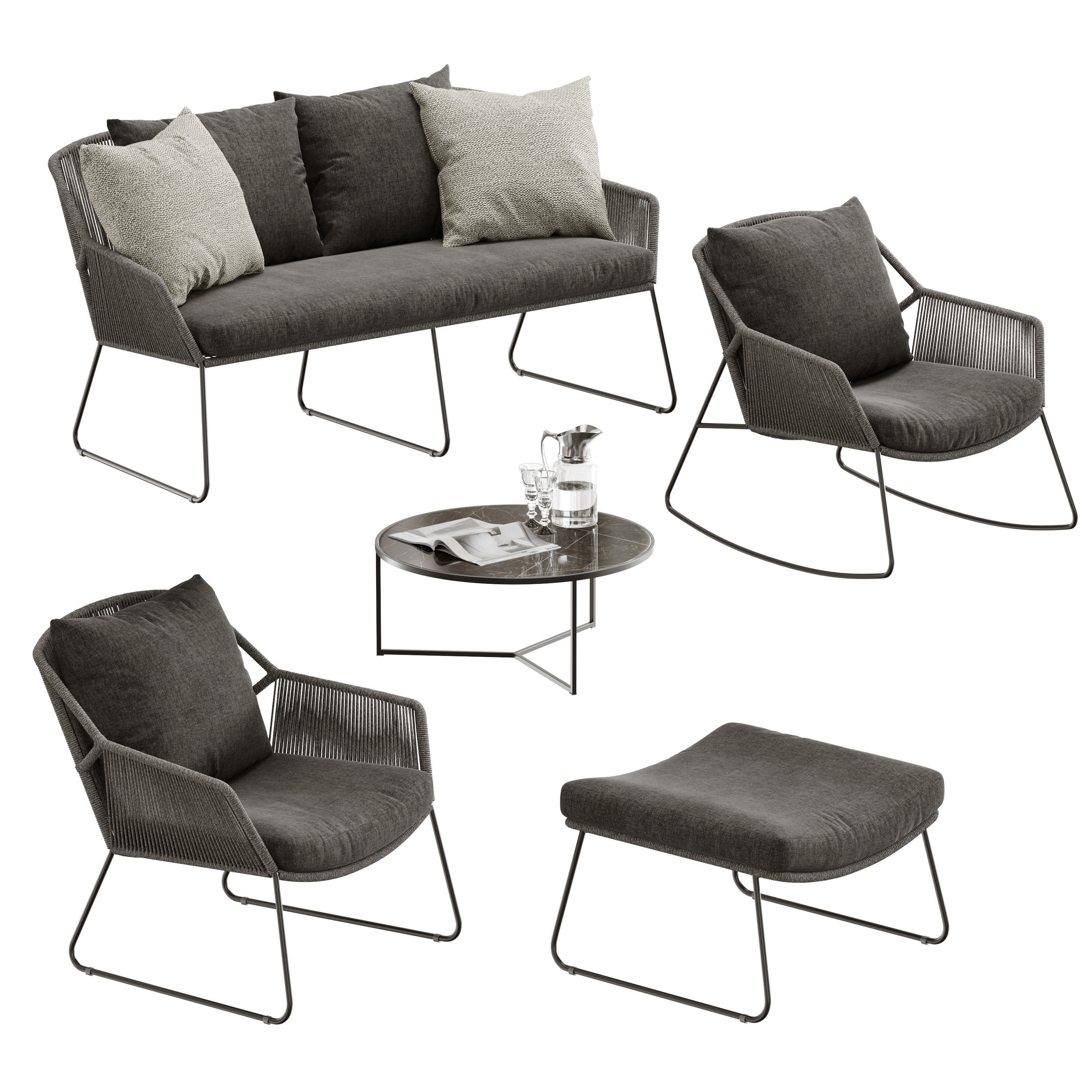 4so accor lounge set 3D model_1