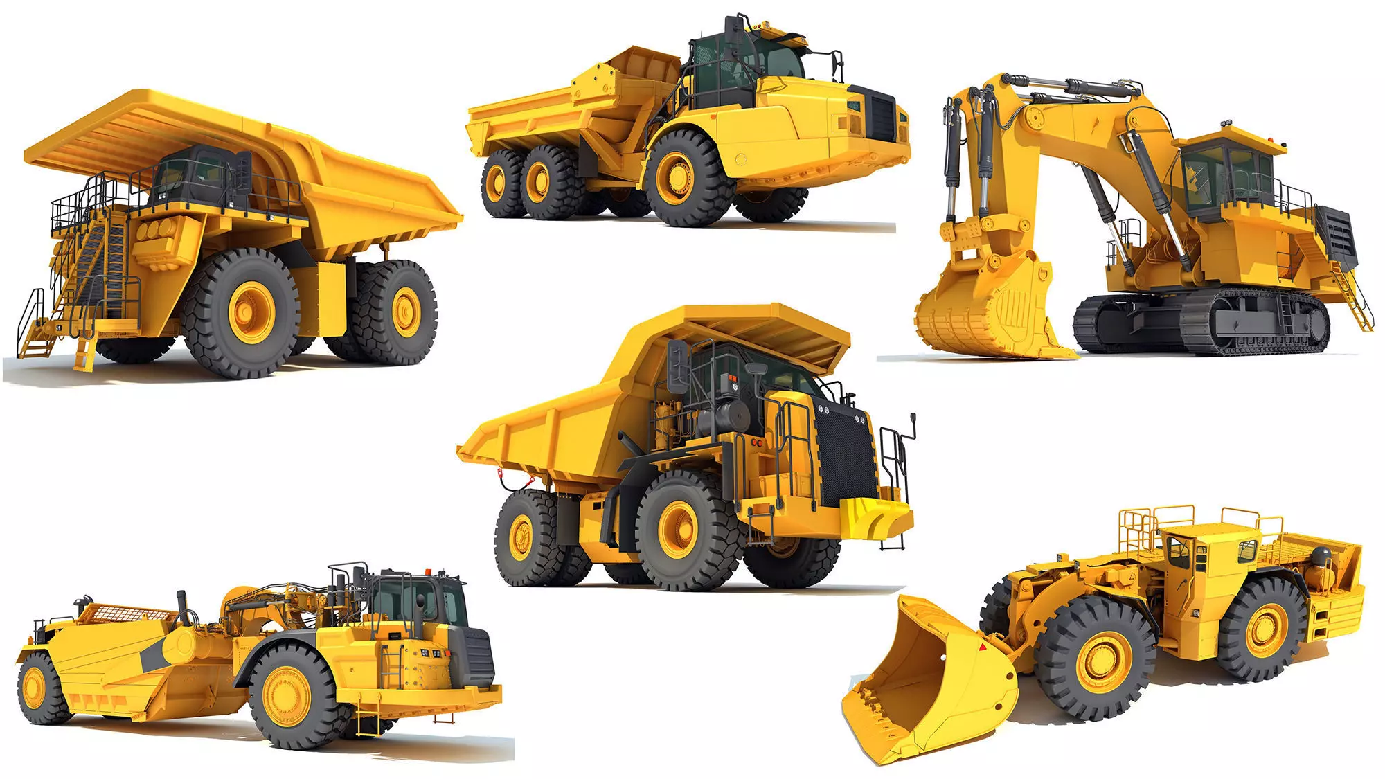 Mining Vehicles Pack 3D Model Collection_0