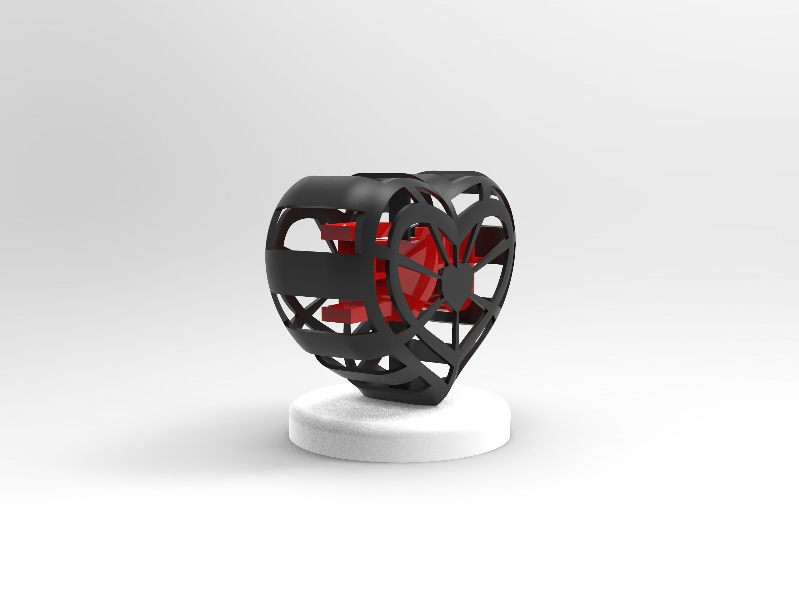 Valentine gift for lovers I LOVE YOU design 2 3D print model_3