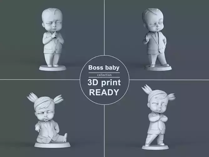 Boss Baby 3D print ready 3D Model Collection