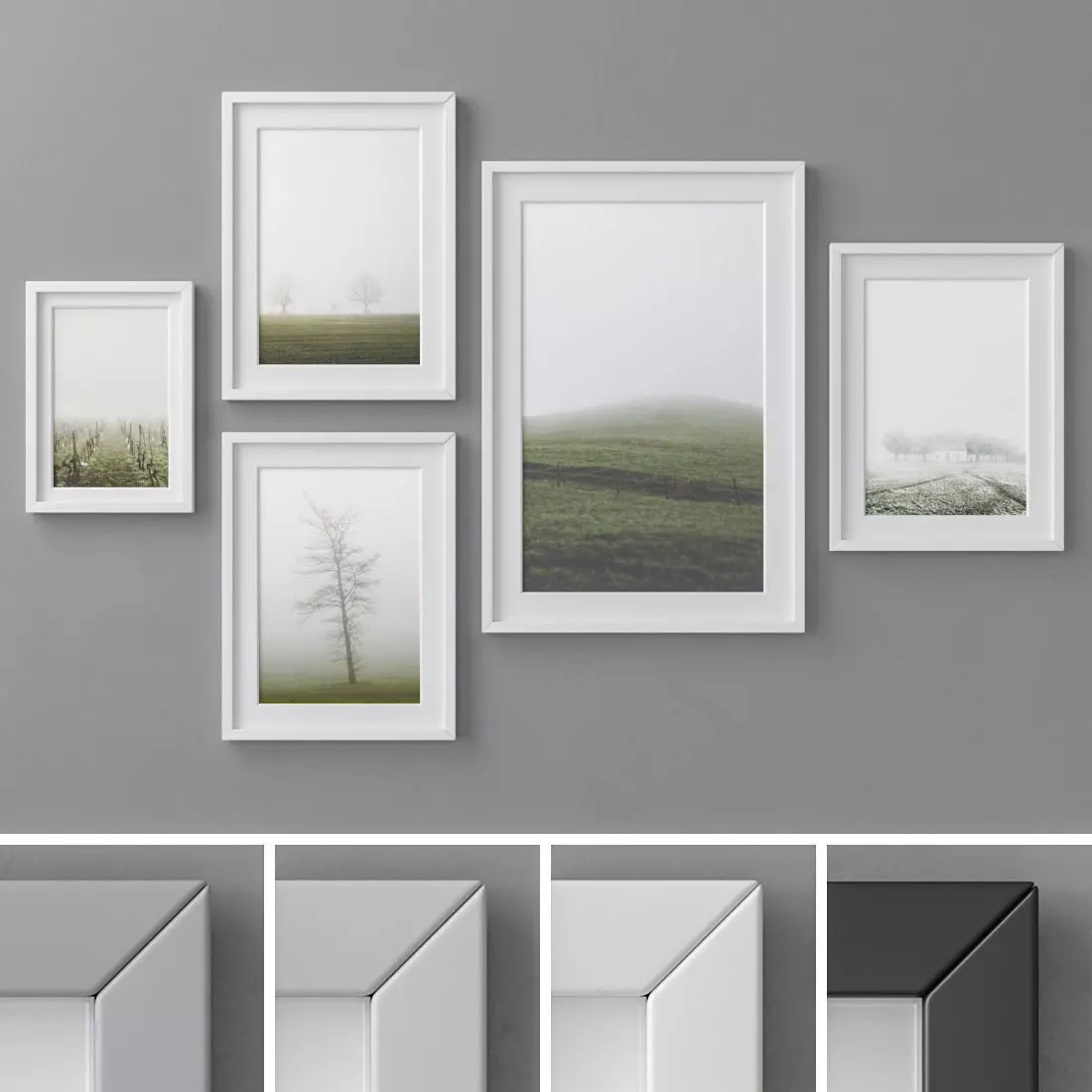 Photo Frames Set  24 3D model_0