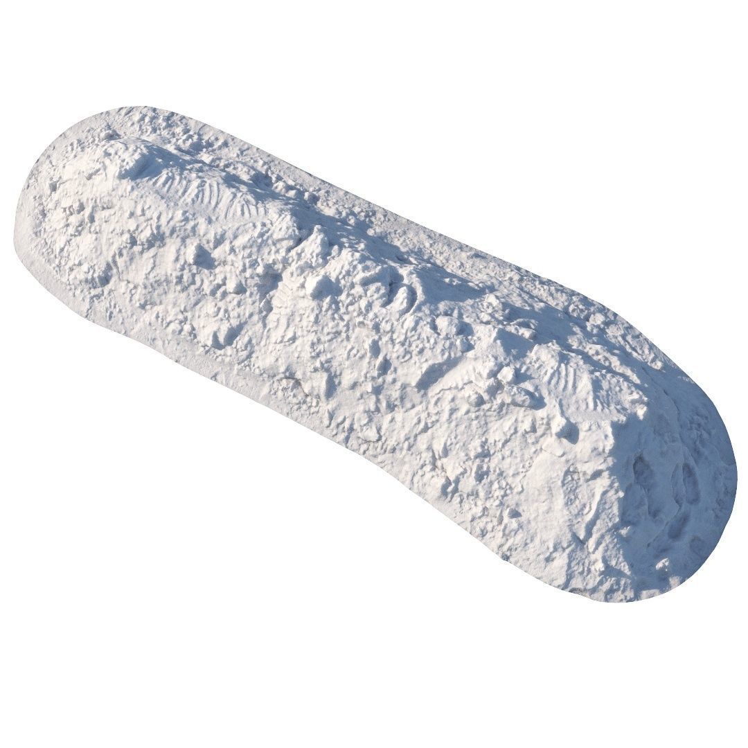 Long snowdrift 7 meters 3D model_1