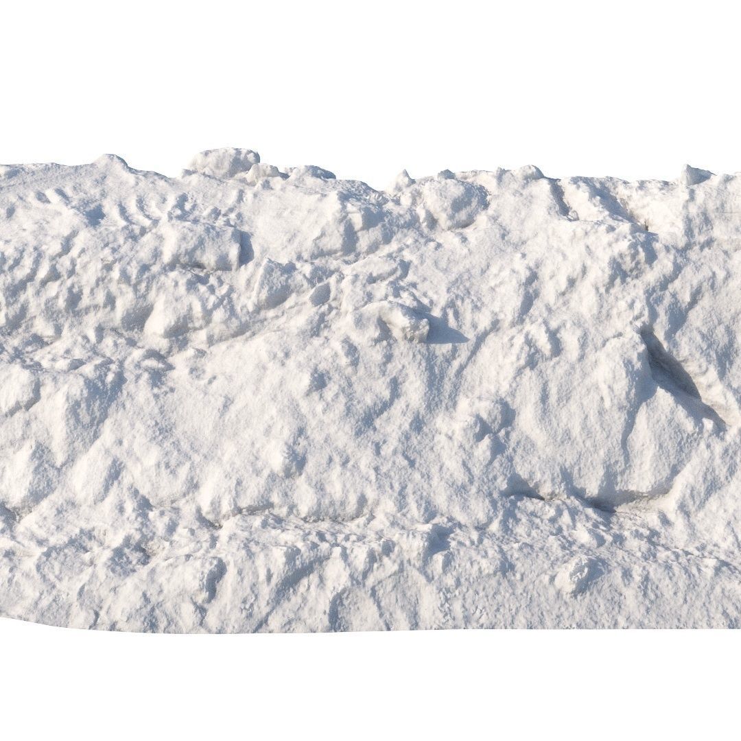 Long snowdrift 7 meters 3D model_2