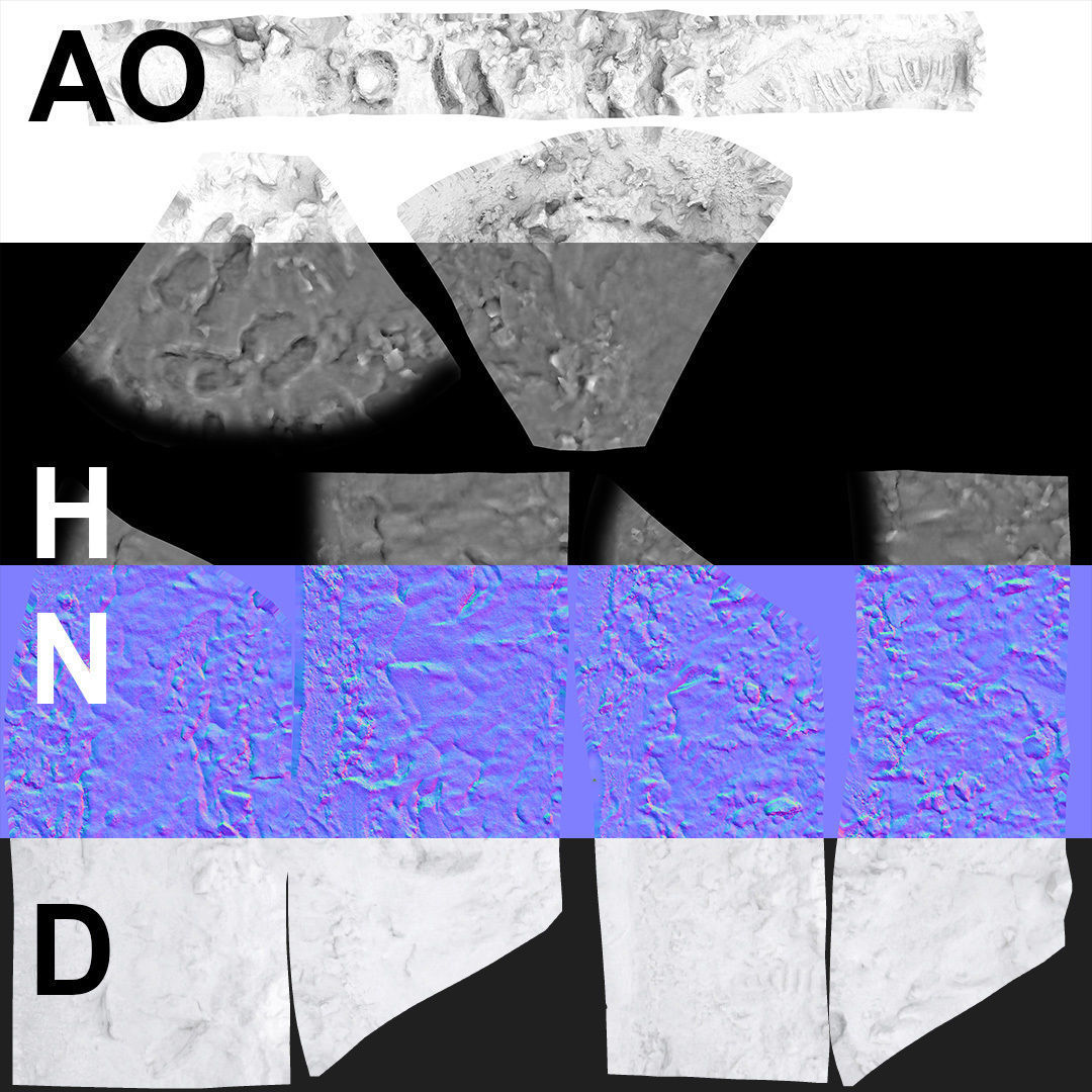 Long snowdrift 7 meters 3D model_13