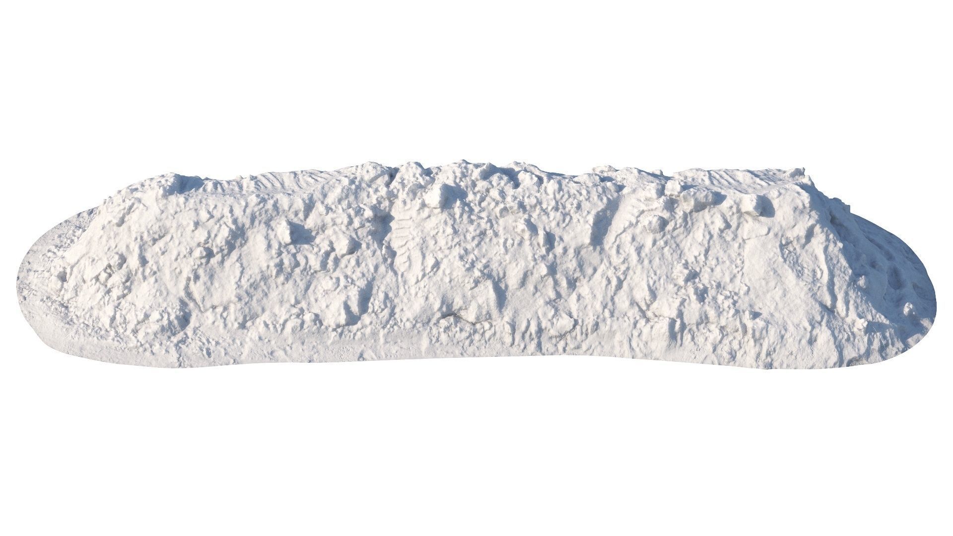 Long snowdrift 7 meters 3D model_4
