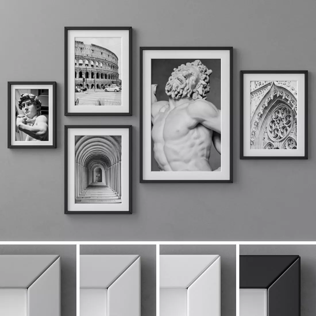 Photo Frames Set  28 3D model_0