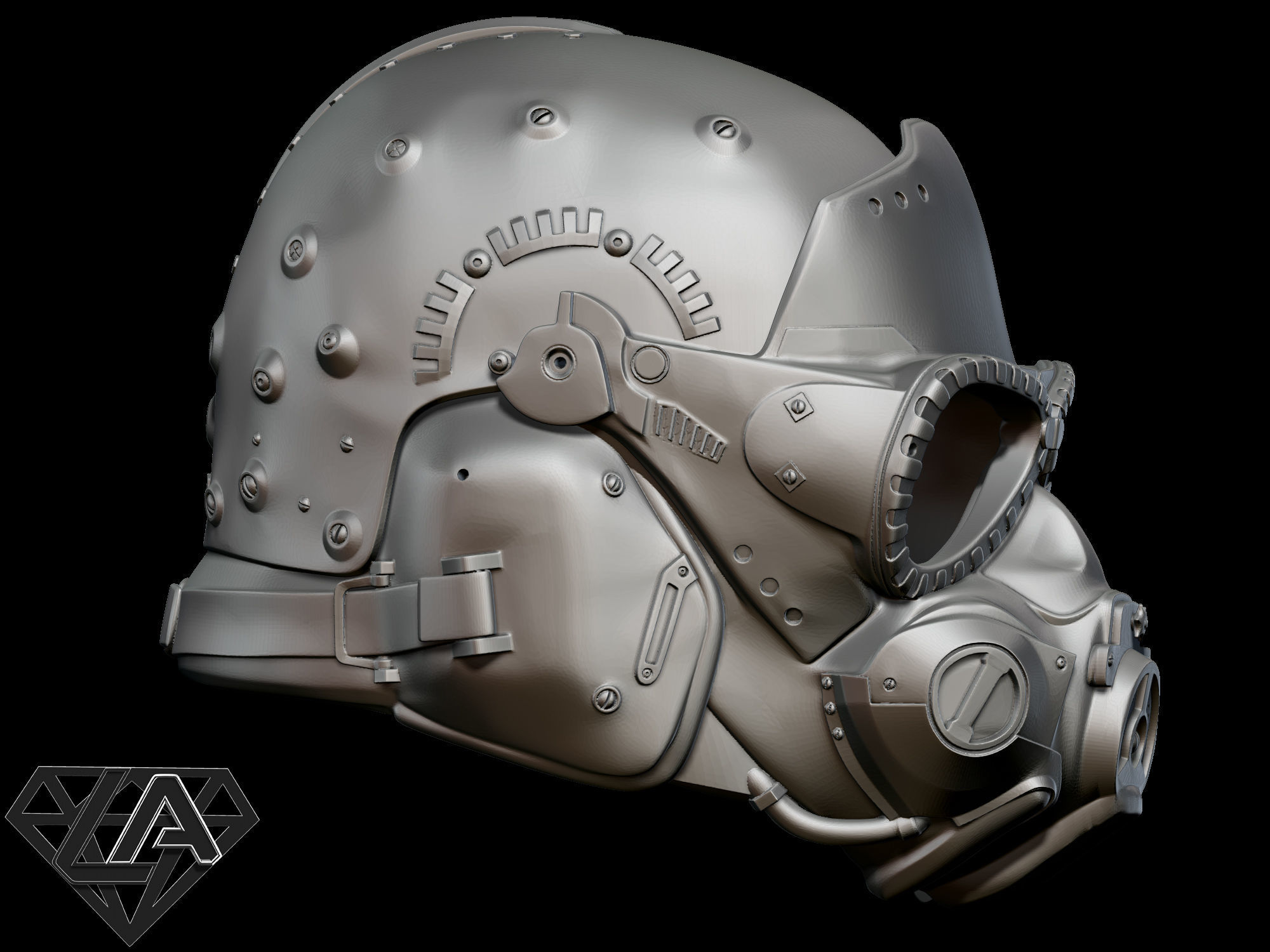 Metro exodus sparta redesign helmet  3D print model_7