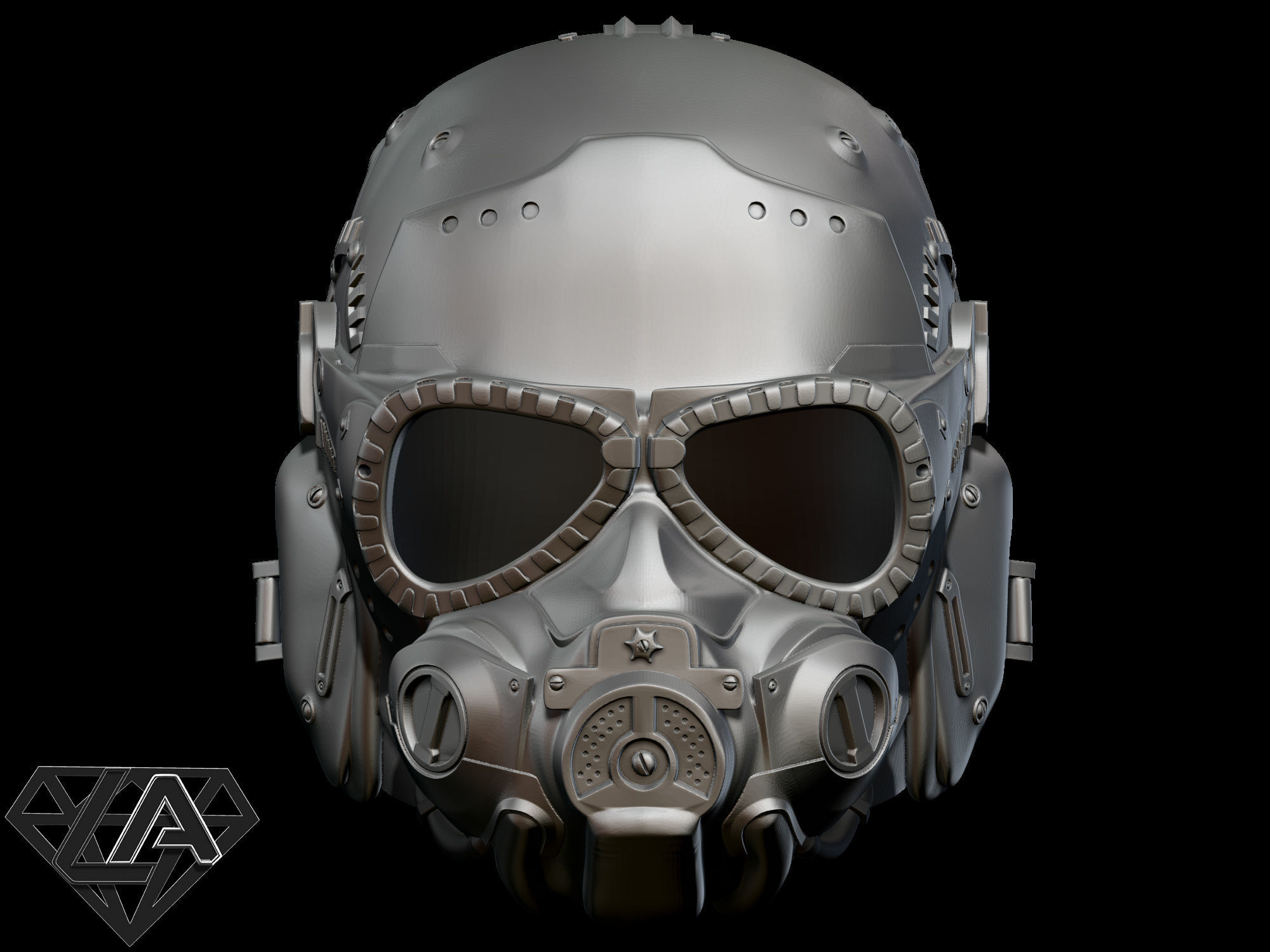 Metro exodus sparta redesign helmet  3D print model_1