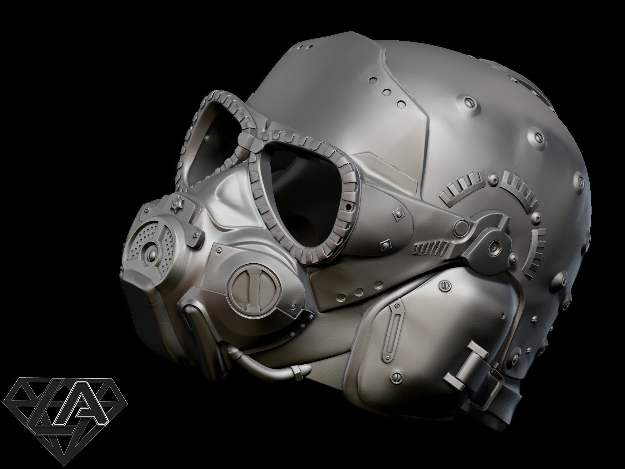 Metro exodus sparta redesign helmet  3D print model_3