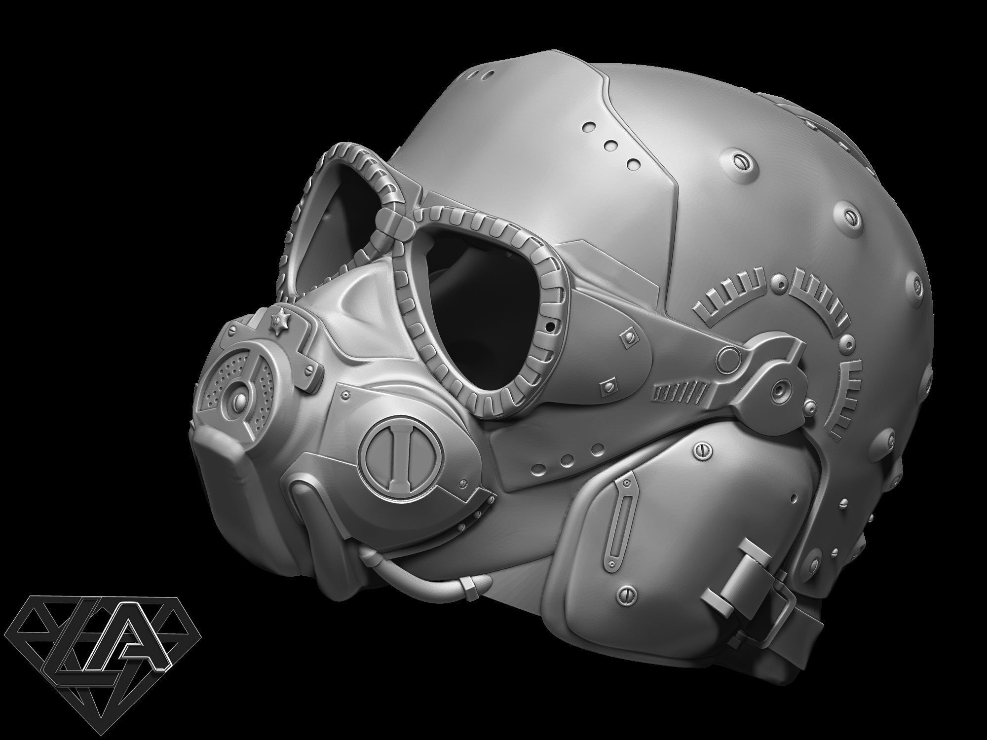 Metro exodus sparta redesign helmet  3D print model_2