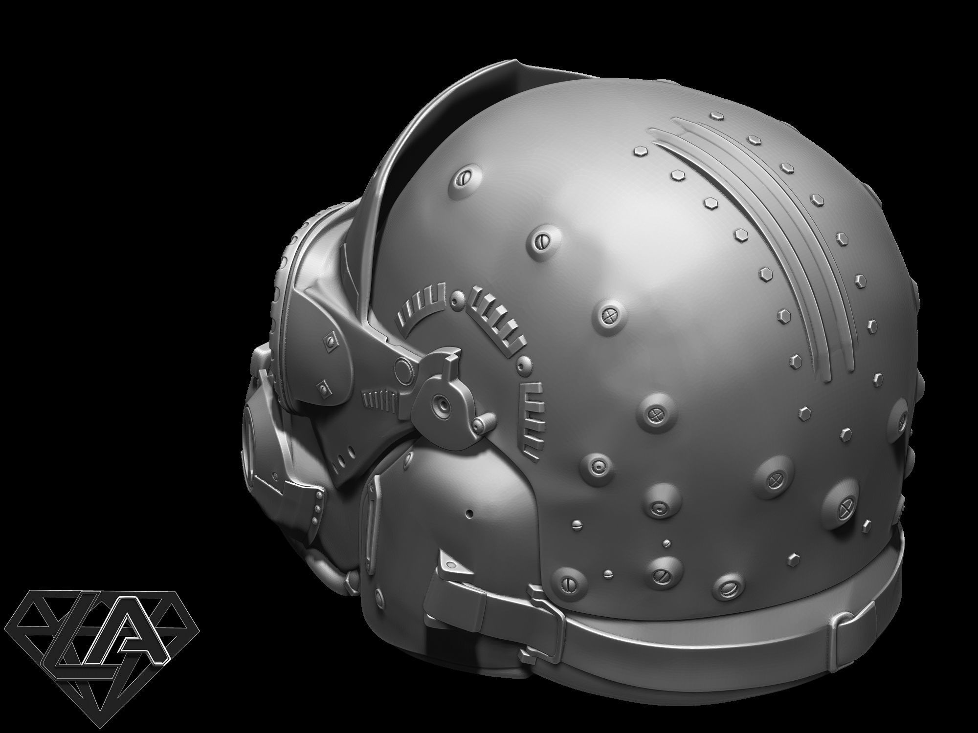 Metro exodus sparta redesign helmet  3D print model_10