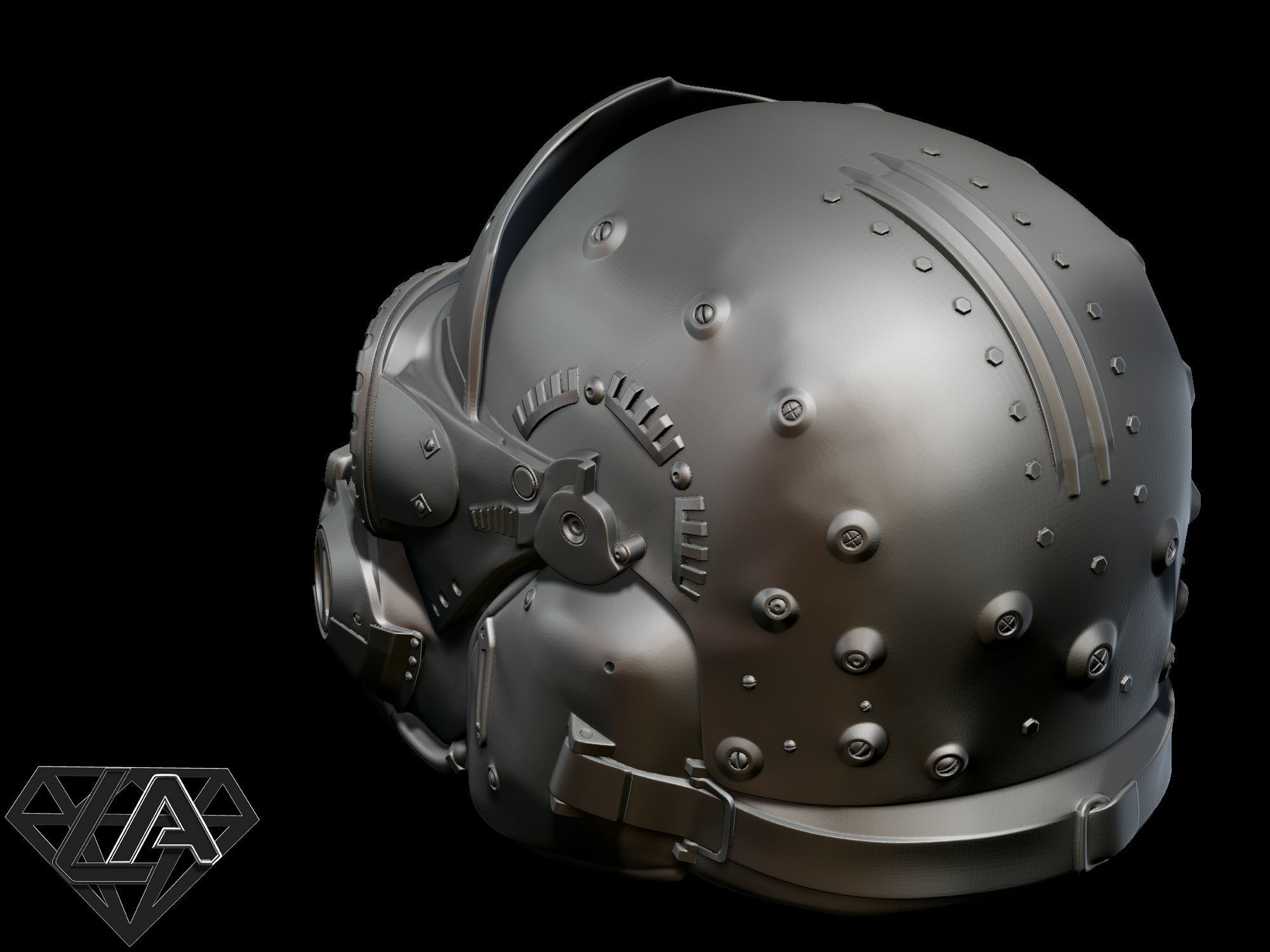 Metro exodus sparta redesign helmet  3D print model_11