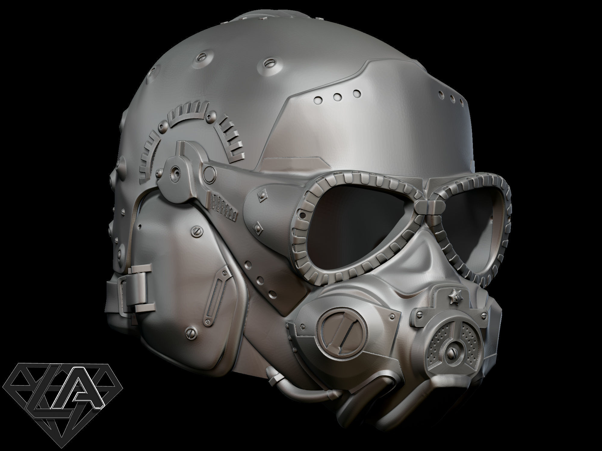 Metro exodus sparta redesign helmet  3D print model_5