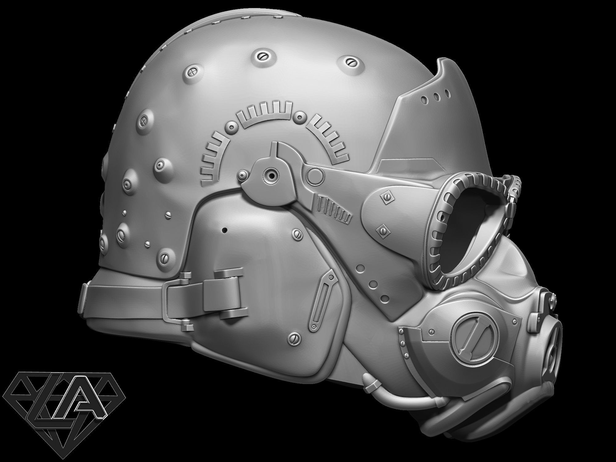 Metro exodus sparta redesign helmet  3D print model_6