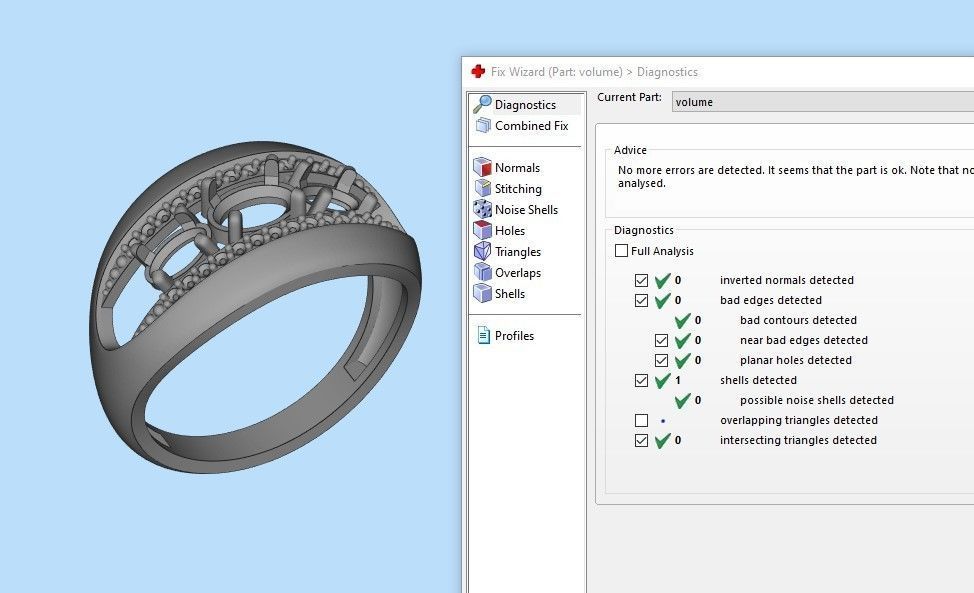 Women ring with gems 3dm stl CAD 3D print model_24